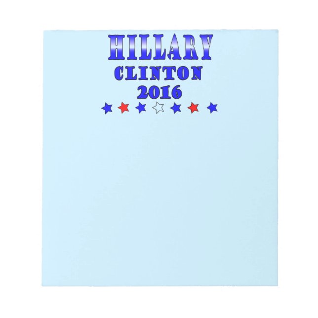 Bloc De Notas Hillary Clinton 2016 Notepad (Frente)