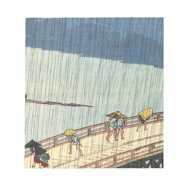 Bloc De Notas Hiroshige - Puente Ohashi En Lluvia (Frente)