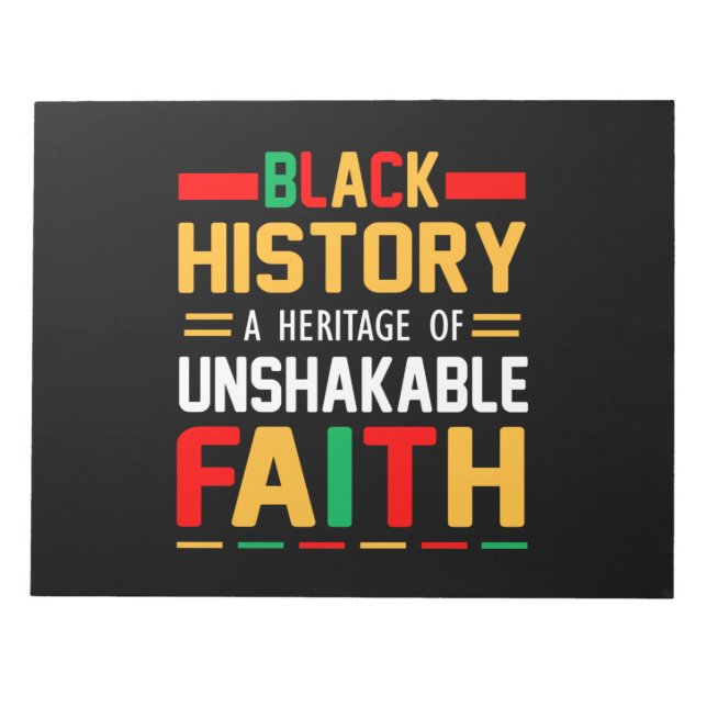 Bloc De Notas Historia Negra: Un Legado de Fe Inquebrantable (Frente)