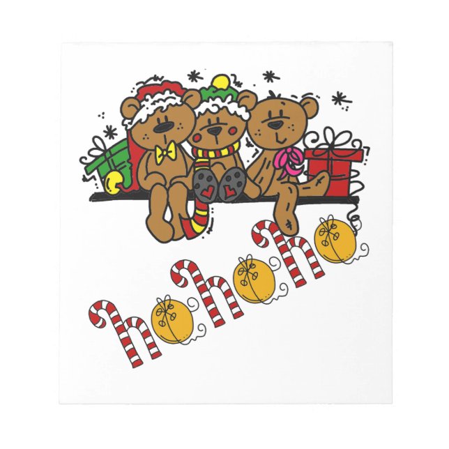 Bloc De Notas Ho Ho Ho Ho Teddy Bears (Frente)
