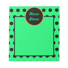 Bloc De Notas Hocus Pocus Notepad (Neon Green & Black)