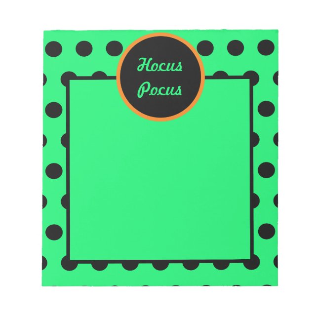 Bloc De Notas Hocus Pocus Notepad (Neon Green & Black) (Frente)