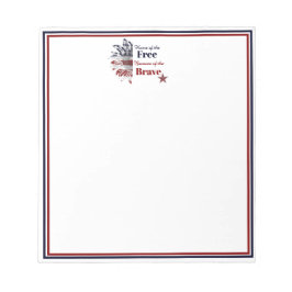 Bloc De Notas Hogar de los libres por los valientes,