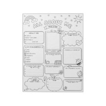 Hoja de Actividades para Niños 'Todo Sobre Mí de R