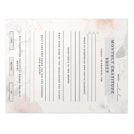 Bloc De Notas Hoja de gratitud mensual