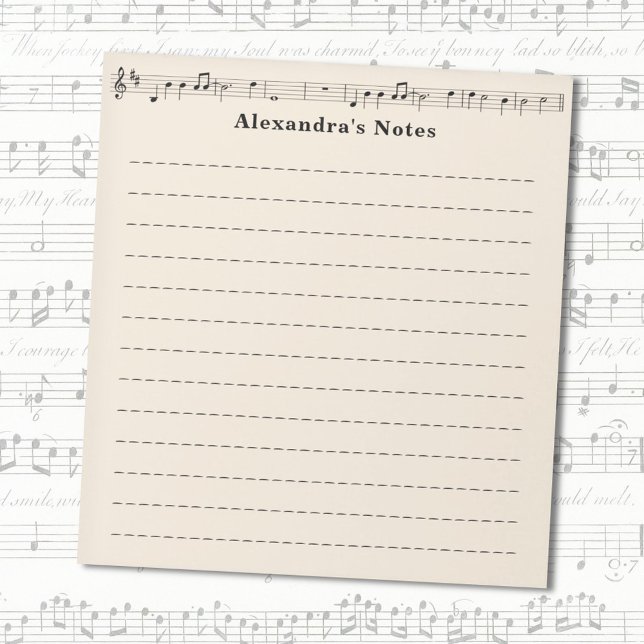 Bloc De Notas Hoja de música (Music Sheet Notepad)