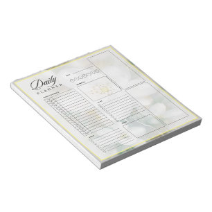 Bloc De Notas Hoja de planificador diario universal en blanco co