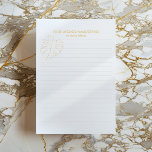 Bloc De Notas Hoja de planta Gold Monstera, planta de queso dora<br><div class="desc">Hoja de planta de Monstera dorada,  papel de papel de papel de hoja de queso dorado alineado con un color gris claro. Por favor,  tenga en cuenta que el efecto oro está impreso.</div>