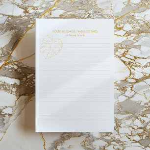 Bloc De Notas Hoja de planta Gold Monstera, planta de queso dora