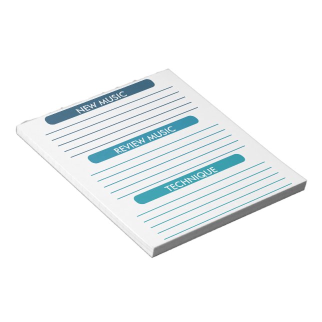 Bloc De Notas Hoja de Práctica de Estudiantes de Notas de Música (Lado Derecho)