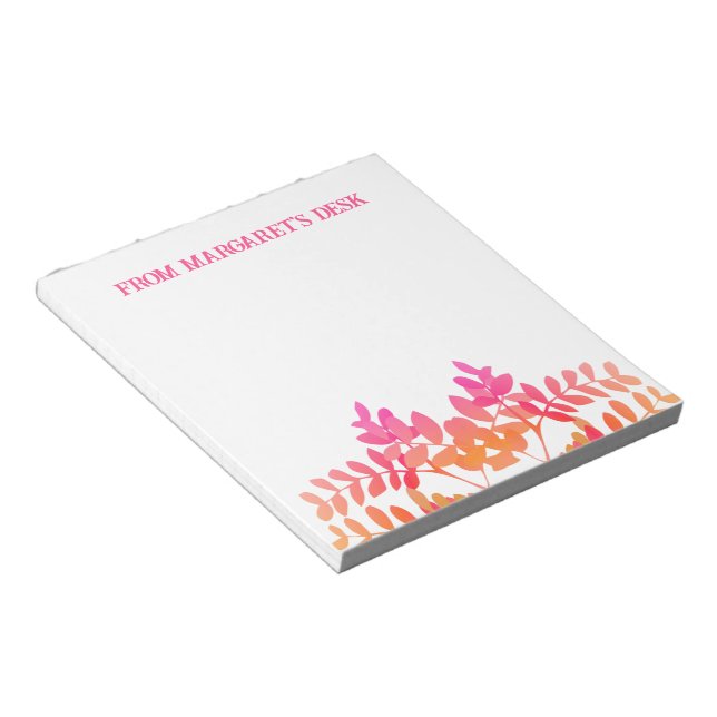 Bloc De Notas Hojas de atardecer (Lado Derecho)