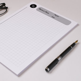 Bloc De Notas Hojas de grafo de ingeniería gris de papel impresa