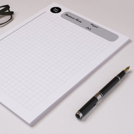 Bloc De Notas Hojas de grafo de ingeniería gris de papel impresa