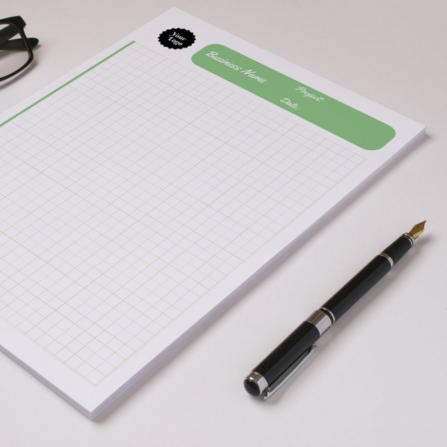 Bloc De Notas Hojas de grafo de ingeniería verde de papel impres (Printable Paper Green Engineering Graph Sheets Notepad)