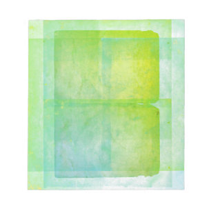 Bloc De Notas Hojas de la acuarela del verde azul