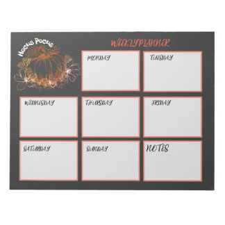 Bloc De Notas hojas de planificación semanal de Hocus Pocus