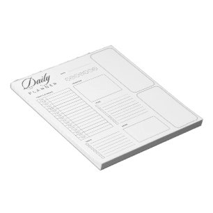 Bloc De Notas Hojas de planificador diario universal en blanco b