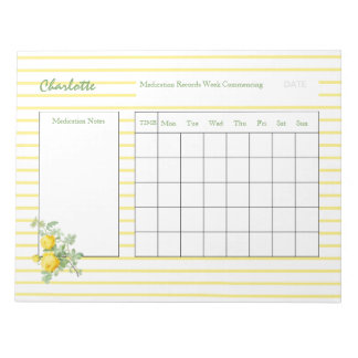Bloc De Notas Hojas de registro de medicamentos personalizadas