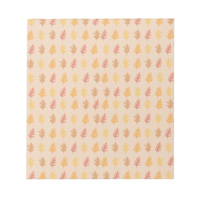 Bloc De Notas Hojas de roble otoñales (Frente)