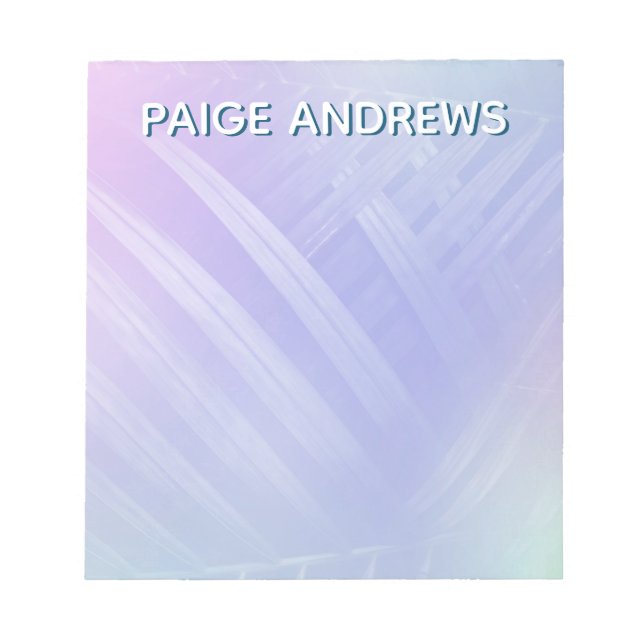 Bloc De Notas Hojas tropicales holográficas (Frente)