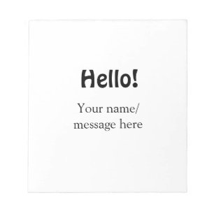 Bloc De Notas Hola agregar nombre mensaje simple mínimo negocio