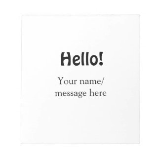 Bloc De Notas Hola agregar nombre mensaje simple negocio mínimo