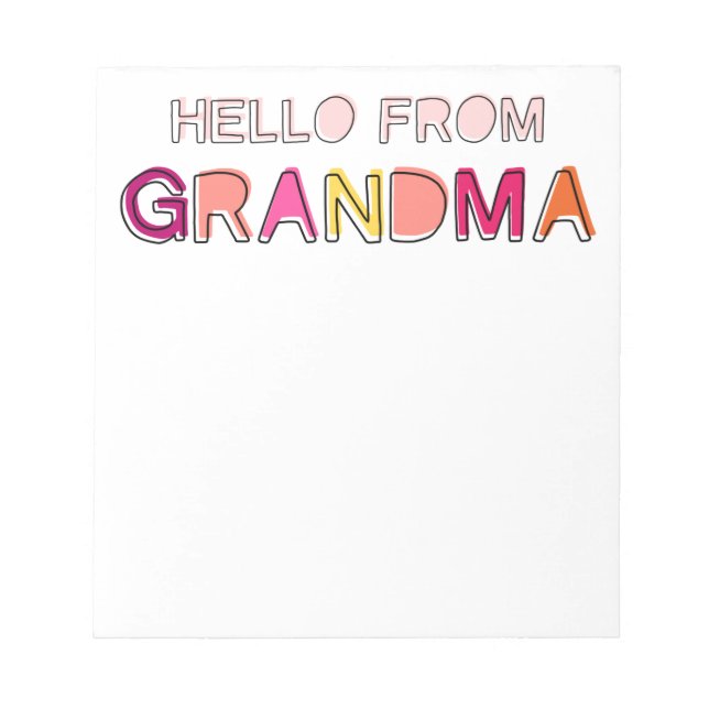 Bloc De Notas Hola de Grandma Notepad (Frente)