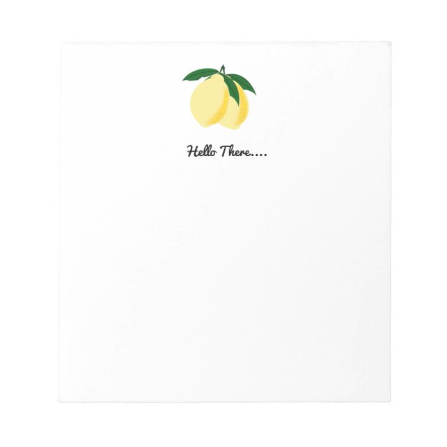 Bloc De Notas Hola, Lemon (Frente)