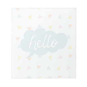 Bloc De Notas Hola Pastel Adorable