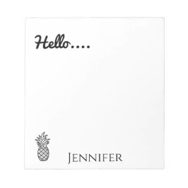 Bloc De Notas Hola, piña personalizada