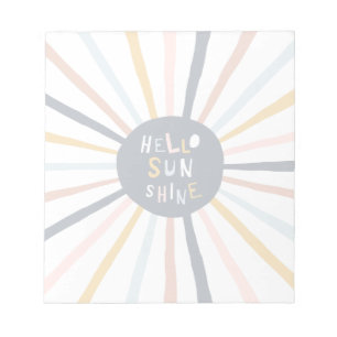 Bloc De Notas Hola Sunshine