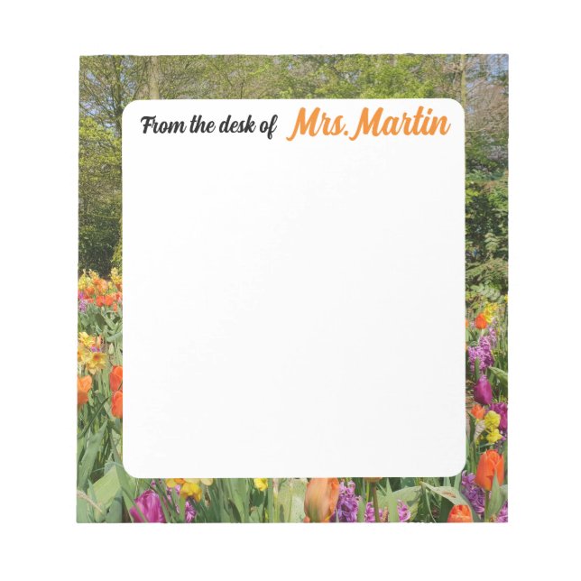 Bloc De Notas Holland Tulip Garden Teacher Notepad (Frente)