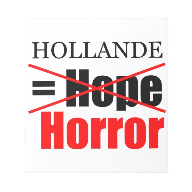 Bloc De Notas Hollande No Esperanza = Horror - Nota (Frente)
