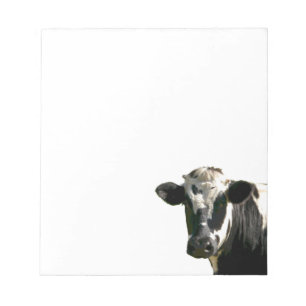 Bloc De Notas Holstein Cow Farm Animal Dairy Black & White