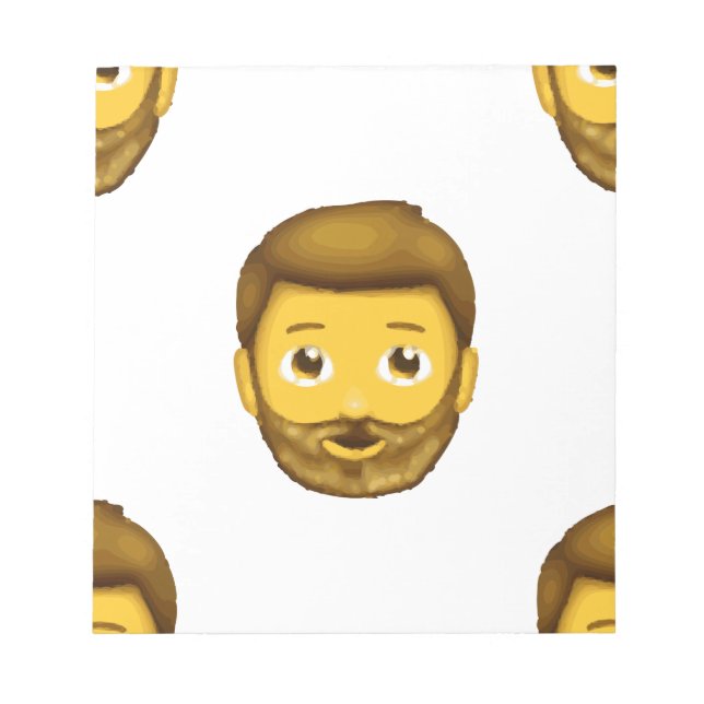 Bloc De Notas hombre barbudo de emoji (Frente)