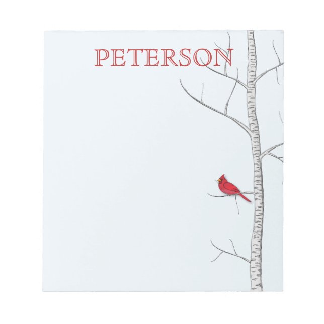 Bloc De Notas Hombrera de notas para árbol de birch de invierno (Frente)