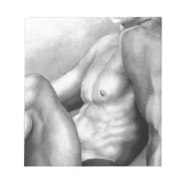 Bloc De Notas Hombres Hermoso Arte Dibujo De Hombre Desnudo Geni
