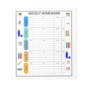 BLOC DE NOTAS HOMEWORK SEMANAL