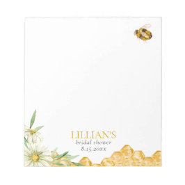 Bloc De Notas Honey Bee Bridal Shower Favor Notepad