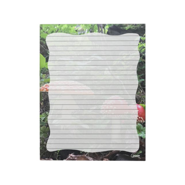 Bloc De Notas Hongos Amanita Muscaria - Notepad de 11" x 8.5" (Lado Izquierdo)