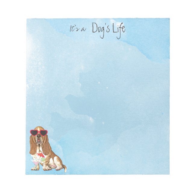 Bloc De Notas Hongro basset de verano (Frente)