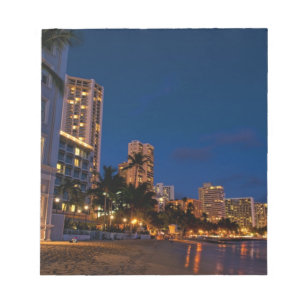 Bloc De Notas Honolulu, Oahu, Hawaii. Exposición nocturna de