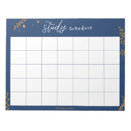 Bloc De Notas Horario de estudio de estudiantes