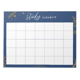 Bloc De Notas Horario de estudio de estudiantes