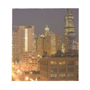 Bloc De Notas Horizonte de Chicago, Illinois, desde West Loop en