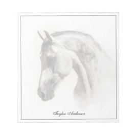 Bloc De Notas Horse Equestrian Lusitano Elegant Custom Name