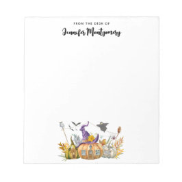 Bloc De Notas Hospedaje de calabaza con fantasma y murciélagos