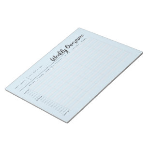 Bloc De Notas Hour by Hour weekly overview notepad