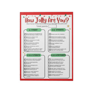 Bloc De Notas How Jolly Are You Christmas Game