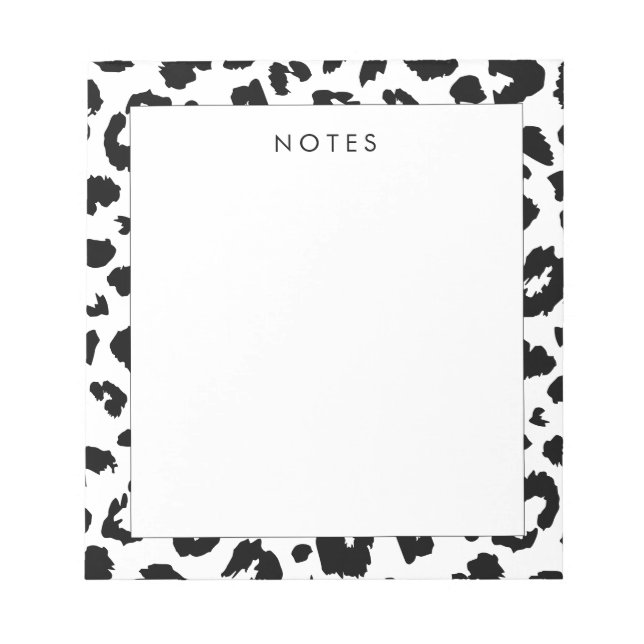 Bloc De Notas huella de leopardo de personalizable (Frente)